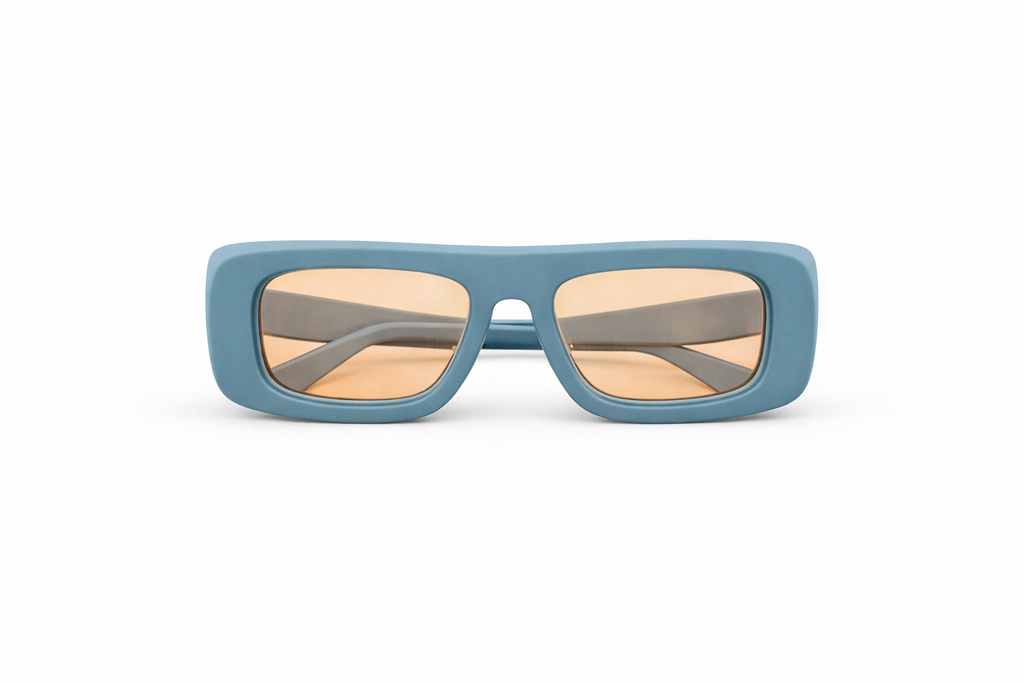 KOLE glasses in BLUE WITH TINTED LENS IF YOU DARE studio