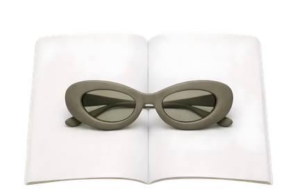 CLARK glasses in FOREST COLOR AND TINTED LENS IF YOU DARE studio