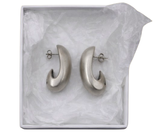 if you dare foundation 01 silver color earring image with transparent background 